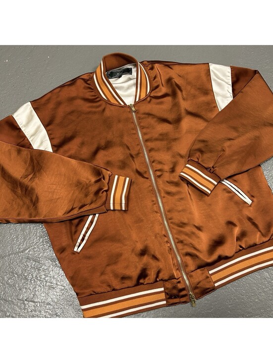 KITH Other - AUTHENTIC Kith Satin Orange Zip Up Sweater Jacket Size L